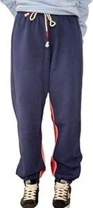 SUNDRY Women's Navy Stripe Sweatpant 1 - Picture 1 of 3