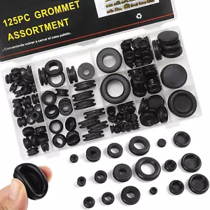 125Pcs Rubber Grommets,Grommet for Wiring Gasket,Automotive,Firewall Hole - Picture 1 of 12