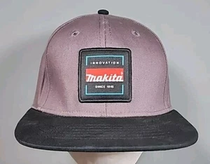 Makita Hat Cap Snap Back Gray Black Logo Casual Work Wear Adjustable Mens - Picture 1 of 9