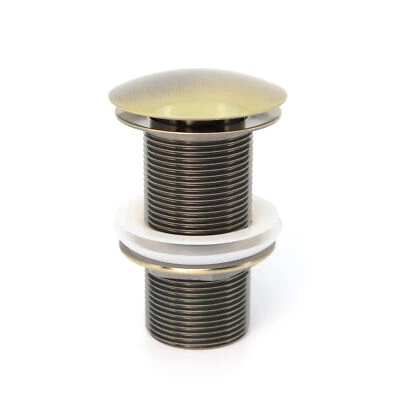 Pop-Up Ventil 1 1/4" ohne Überlauf antik Messing Ablaufgarnitur wohnfreuden - Bild 1 von 4