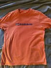 Vintage Napapijri Geographic T Shirt Orange. Size L