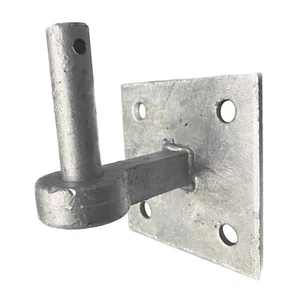 Galvanised Heavy Duty Gate Hanger Hook On Plate 19mm Pin Hinge Farm Agricultural - Picture 1 of 3