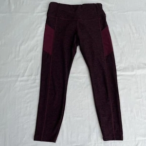 VOGO Athletica Leggings Performance Burgundy & Black Active Capri Size S - Picture 1 of 11