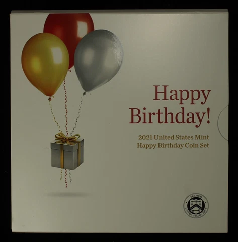 2021 U. S. Mint Happy Birthday Coin Set                               OTQ0755/RN Cover