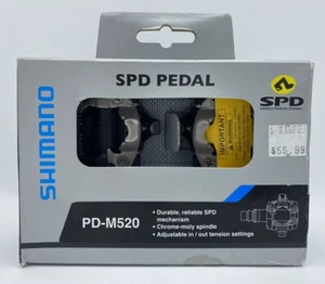 NIB Shimano SPD-M520 9/16 Clipless Mountain Bike MTB/Road Pedal Set With Cleats - Picture 1 of 6