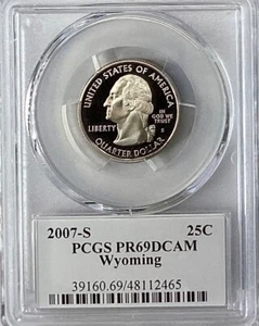 2007-S Wyoming State Proof Quarter **PCGS PR69DCAM** - Picture 1 of 2