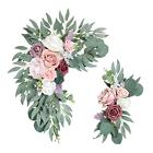 Pack of 2 Artificial Flower Swag Floral Decoration for Sign Backdrop Table