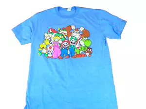 2011 Super Mario Camiseta Azul Nintendo Atari Videojuego NES Arcade Talla M Impecable - Imagen 1 de 7