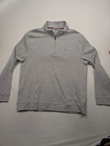 Calvin Klein Men XL Quarter Zip classic Pullover Gray Long Sleeve cotton blend - Picture 1 of 11