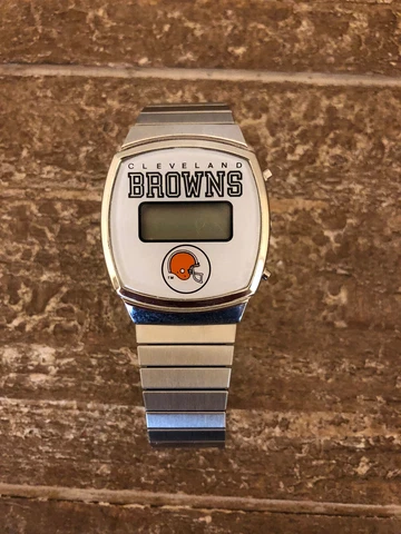 Vintage 1980's Cleveland Browns Digital Wrist Watch Cover