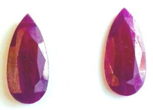 Beautiful Indian, Pair of Pear Shape, 16x7 mm 7.30  Ct. Ruby, Loose Stones