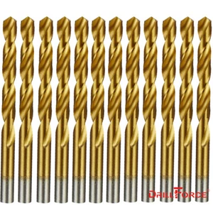 12 STCK. 1/8 Zoll Bohrer Bit Set HSS Titan Jobber Länge Twist Metall Bohrer Bits Werkzeuge - Bild 1 von 5