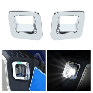 2x Rear License Plate Lamp Cover Trim Bezels For Dodge Ram 1500 2010-2017 Chrome - Picture 1 of 7