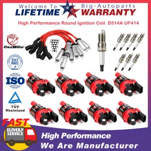 8X Ignition Coil and Spark Plug+ Wireset For GMC Chevy Silverado 1500 Tahoe 5.3L - Picture 1 of 14