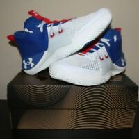 Under Armour UA Joel Embiid One 1 Versa Red Halo Gray Blue White 603 Size