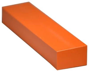 HDPE Plastic Bar Stock - 2" x 3" x 12" for Machining - orange color - Picture 1 of 1
