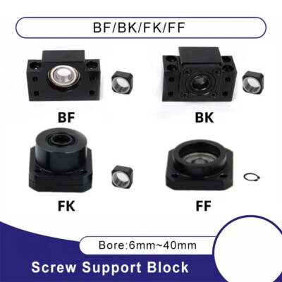 FK/FF/BK/BF End Supports Bearings Block for Ball Screw CNC Screw Supports Block  - Image 1 of 4