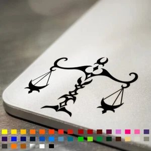 Libra Zodiac Symbol Star Sign Vinyl Decal Sticker For Laptop Car Wall Mirror - Picture 1 of 2