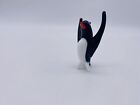 Vintage Miniature Blown Glass Standing Penguin Figurine 2.5" Art Glass Penguin