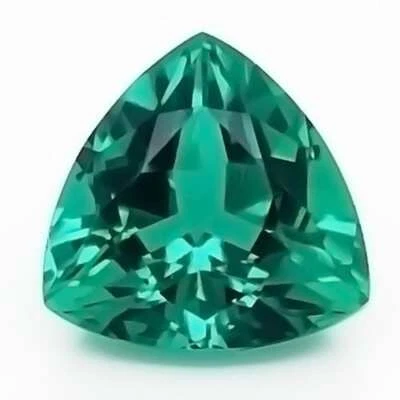 Hydrothermal Emerald Gemstone Trillion Cut Shape Gemstone For Jewelry Making - Image 1 of 3