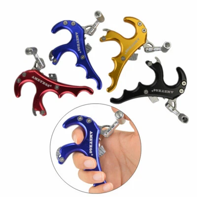 4 Fingers Archery Release Aid Quick Release Thumb Caliper Compound Bow Shooting - Image 1 of 4