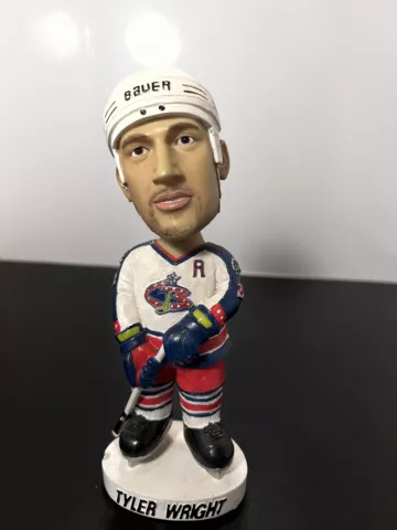 Vintage Tyler Wright Columbus Blue Jackets Bobblehead Bank One 2000-01 Cover