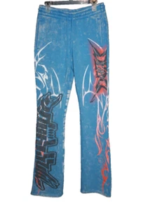Smoke Rise Jogginghose Dystopian Tribal Herren Gr. S City Grunge Hip Hop Blau NEU - Bild 1 von 2
