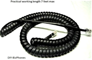 Lot of 100 Polycom VVX-Series Phone Handset Cord IP Receiver Flat Black 12Ft - Picture 1 of 3