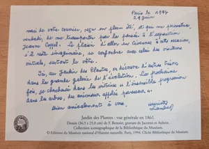 LETTRE D'ARTISTE CARTE MANUSCRITE DE L'ARTISTE PEINTRE HENRIETTE LAMBERT 1994 - Picture 1 of 1