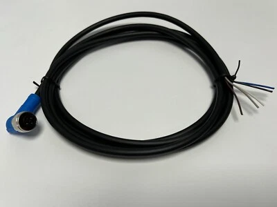M12 FEMALE to Wire Lead MOLDED CABLE, RIGHT ANGLE, 5 Pins 2M - Image 1 of 4