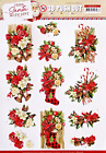 A4 DIE CUT 3D PAPER TOLE DECOUPAGE Push Out Sheet Christmas Bell Candy SB10676