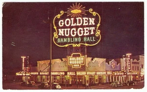 Postal publicitaria de LAS VEGAS Nevada 1950 PEPITA DORADA SALA DE JUEGO CASINO - Imagen 1 de 2