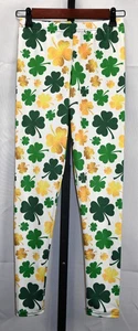 Leggings Día de San Patricio 4 Hojas Tréboles Talla S Cintura Elástica Nuevos sin Etiquetas - Imagen 1 de 3