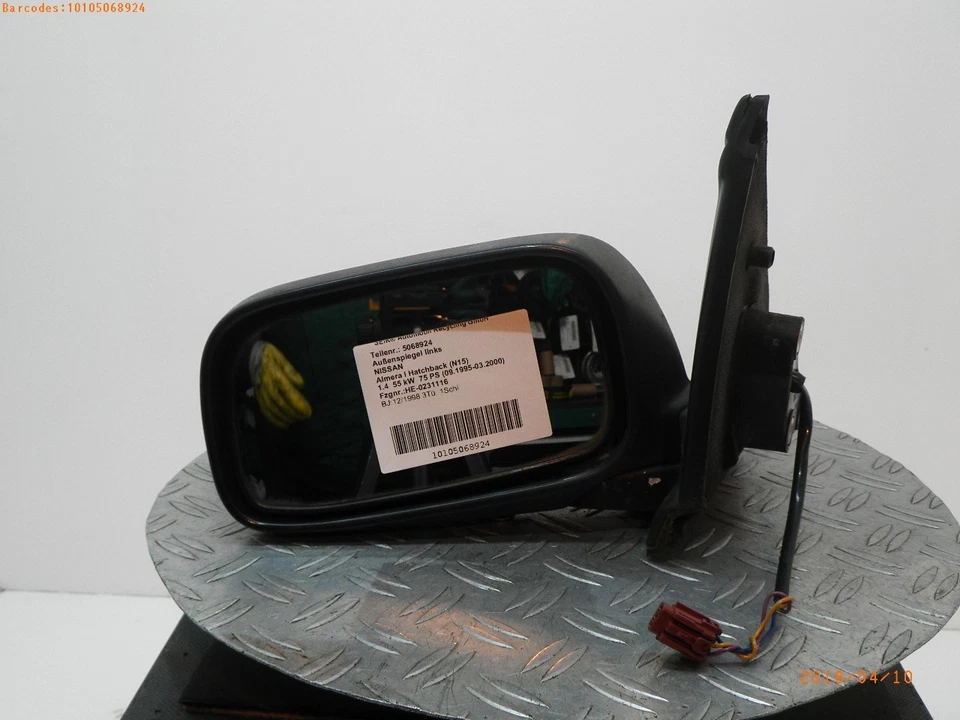 Außenspiegel links NISSAN Almera I Hatchback (N15)  257718 km 5068924 1998-12-29 - Bild 1 von 4