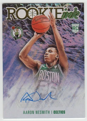 2020-21 Panini NBA Hoops Celtics Aaron Nesmith #RI-ANM Rookie Ink Auto RC - Image 1 of 2