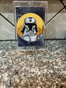 Topps Star Wars 501st Snow Trooper Sketch By Eric Medina 1/1 - Picture 1 of 2
