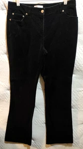 Isaac Mizrahi schwarz Größe 12 dehnbare Velours-/Samthose - Bild 1 von 3