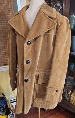 Vintage western coat by Cortefiel Corduroy Mens 40 Cowboy Made In Spain  Heavy - Image 1 of 4