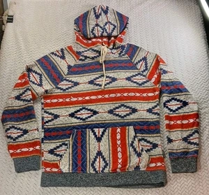 Herren Brooklyn Stoff Aztekenmuster Multi Pullover Hoodie Sweatshirt Größe Small - Bild 1 von 20