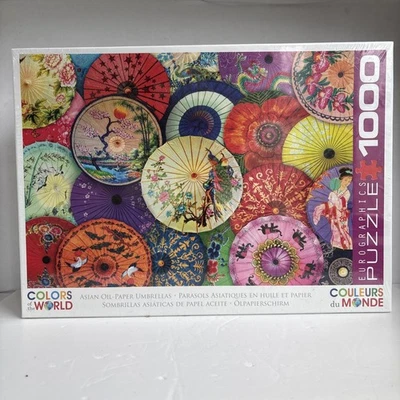 COLORS OF THE WORLD Asian Oil Paper Umbrellas 1000 Pieces EurographicsPuzzle New - Image 1 of 4