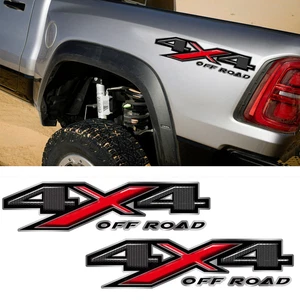 2x Calcomanías adhesivas para Dodge Ram con patrón de fibra de carbono 4x4 todoterreno para camioneta - Imagen 1 de 6