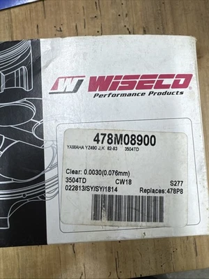 Yamaha YZ490J Wiseco 1982 89 mm kit de pistón. Nuevo Stock Antiguo Nuevo de Lote Antiguo Foto 1 de 4