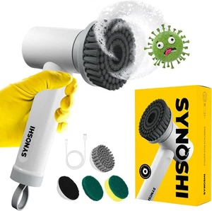 Electric Spin Scrubber, Power Cleaning Brush with 3 Heads, Cordless Waterproof S - Picture 1 of 5