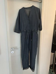 Overall Jumpsuit Baumwolle Jeans leicht modisch 3/4 Arm Damen Freizeit modisch - Bild 1 von 3