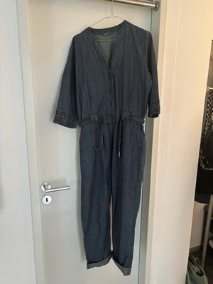 Overall Jumpsuit Baumwolle Jeans leicht modisch 3/4 Arm Damen Freizeit modisch - Bild 1 von 3