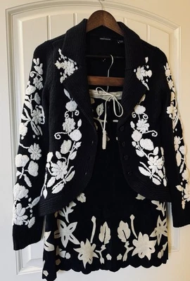 Victoria’s Secret Moda Internacional Gamuza Falda 2 Lana Cárdigan Blazer S Foto 1 de 4