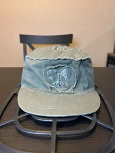 Walt Disney World Resort Peace Sign Mickey Mouse Olive Cadet Army Hat Women OSFM - Picture 1 of 10