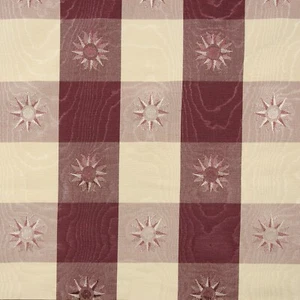 Vintage P/Kaufmann-Farley/Plum | Buffalo Check | Cotton/Poly Moire Fabric - Picture 1 of 6