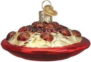 Blown Glass 2020 Unique Christmas Ornaments for Spaghetti and Meatballs - Picture 1 of 2