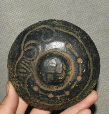 10 cm Antiguo China Hongshan Cultura Meteorito Hierro Talla Yu Cerdo Dragón Gancho OVNI Foto 1 de 4
